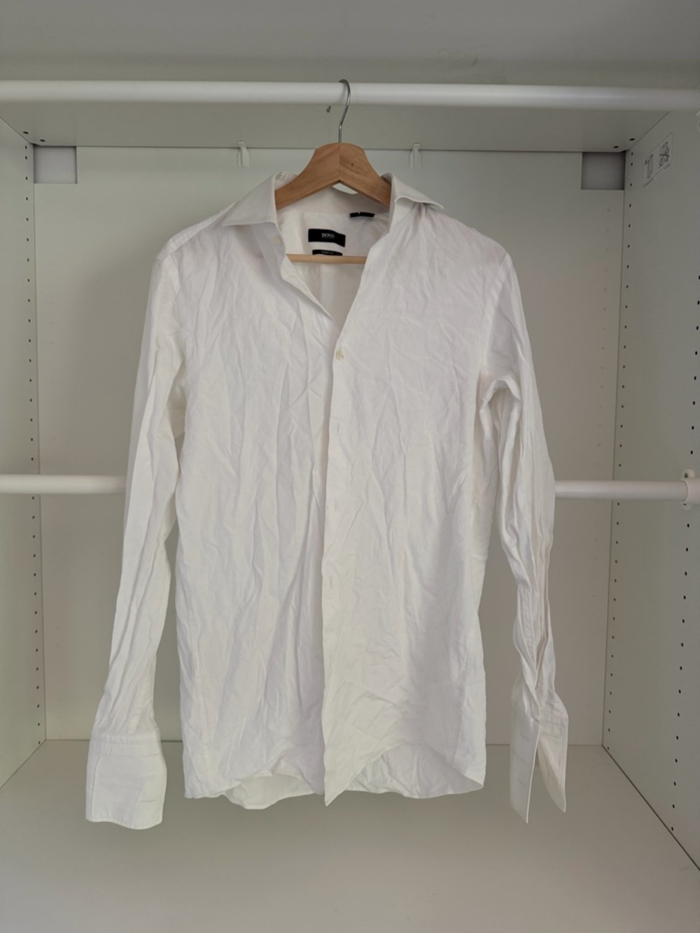 Hugo Boss White Men's Dress Shirt - Sharp Fit
